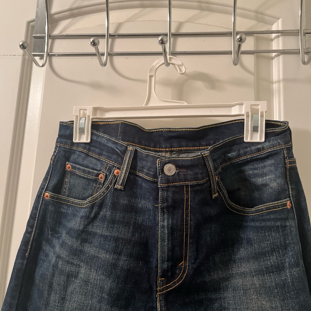 Levi Strauss 512 Men's Blue Denim Jeans Zip Button Pockets Size 30x32 - Picture 12 of 16
